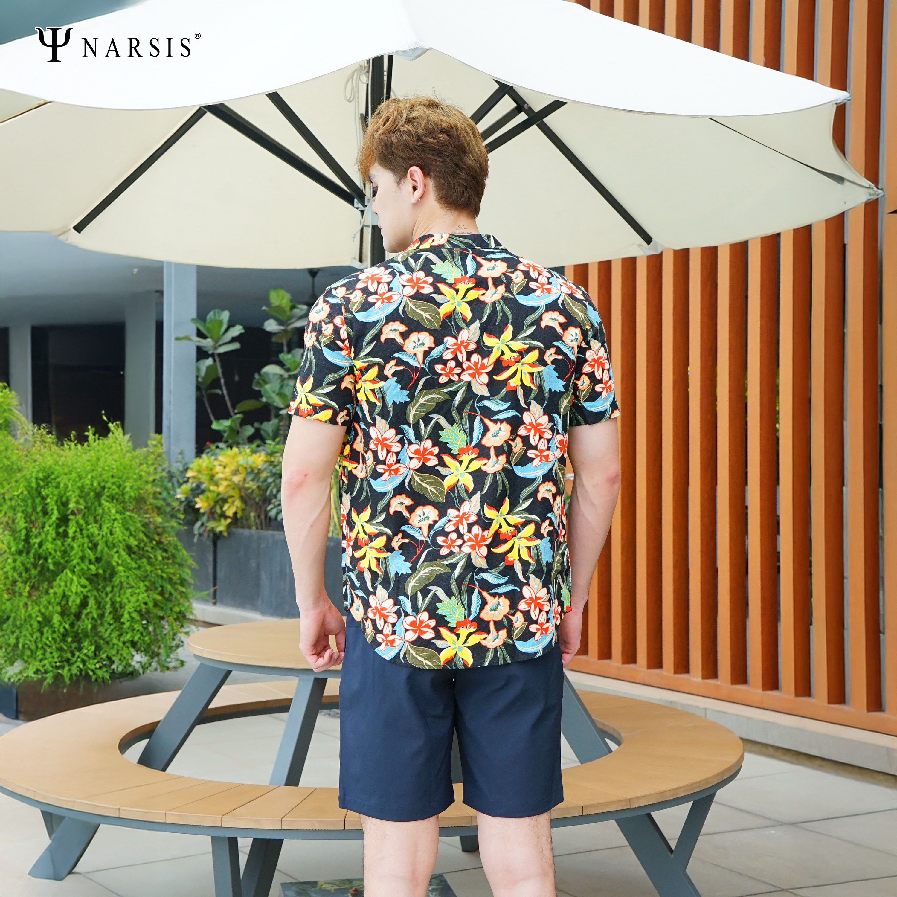 ÁO SƠ MI NAM D0007 NARSIS CHẤT LIỆU THOÁNG MÁT, DỄ CHỊU, THOẢI MÁI CẢ NGÀY, DỄ VẬN ĐỘNG_thumbnail_4