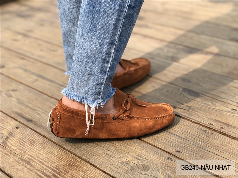 GB240 - Giày lười nam da heo kiểu Anh, đế bệt êm chân, phối nơ bướm thanh lịch_thumbnail_31