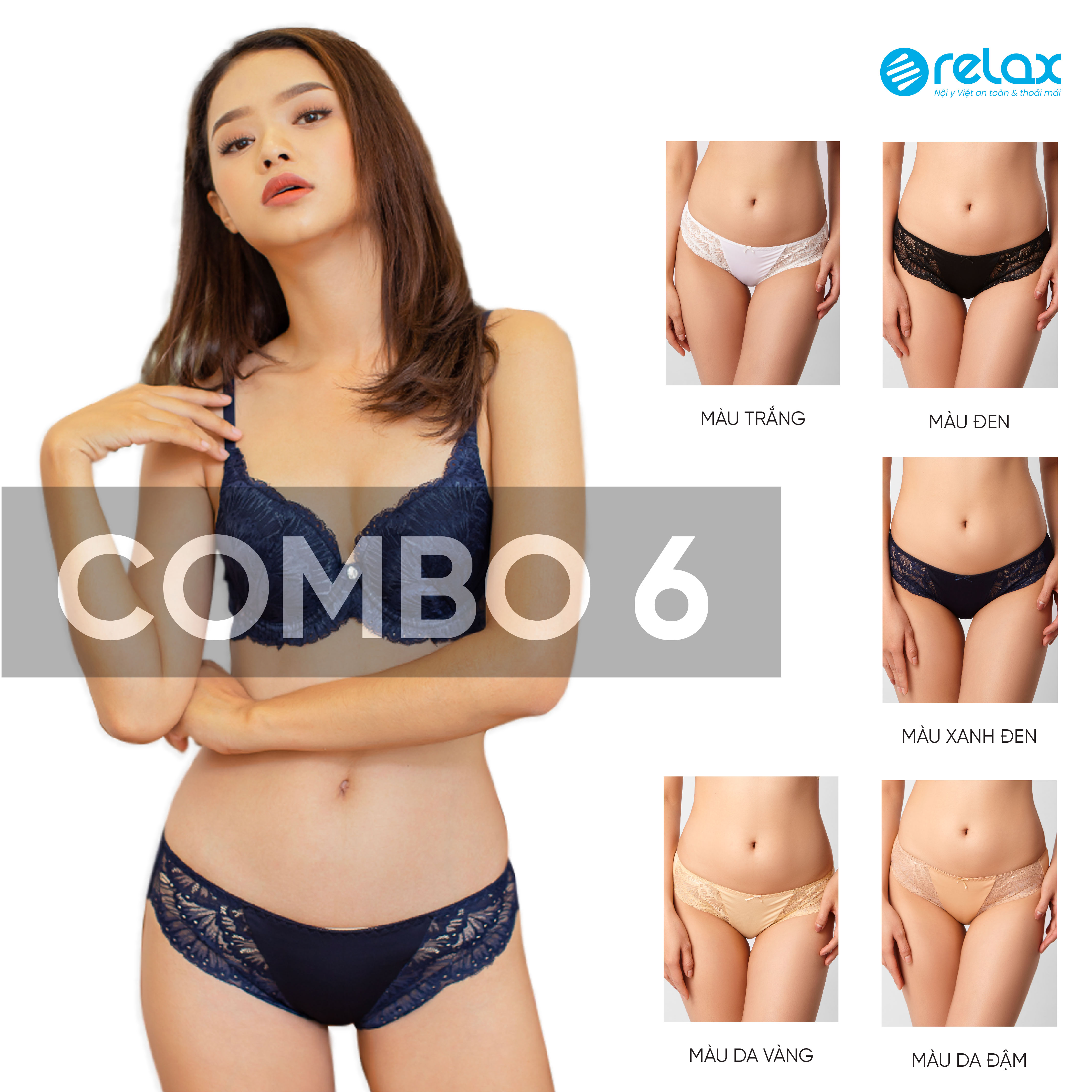 RQY018 - COMBO 6 QUẦN LÓT NỮ YOUNG RELAX