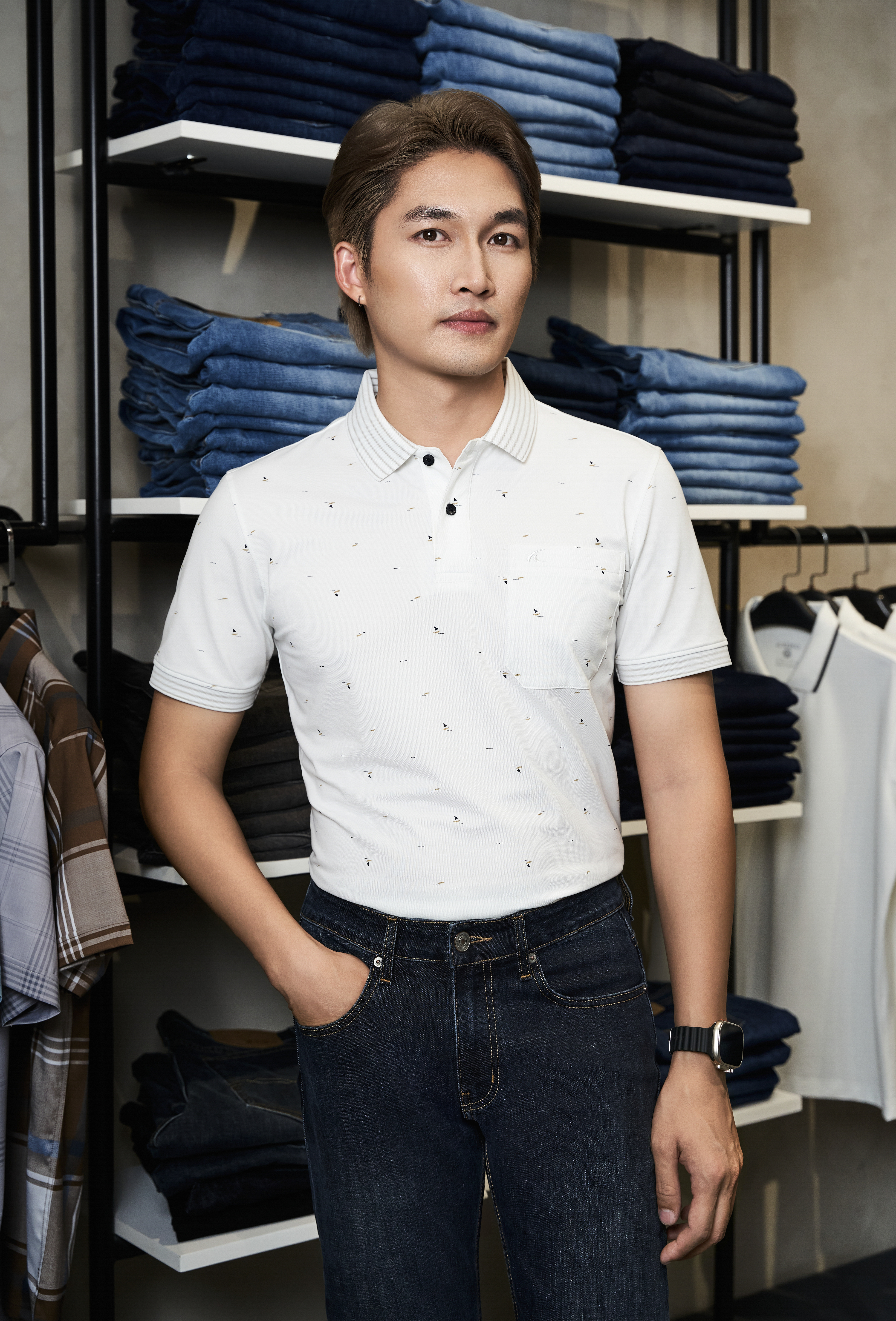 Áo Polo nam họa tiết buồm phối túi ngực bo sọc_thumbnail_5