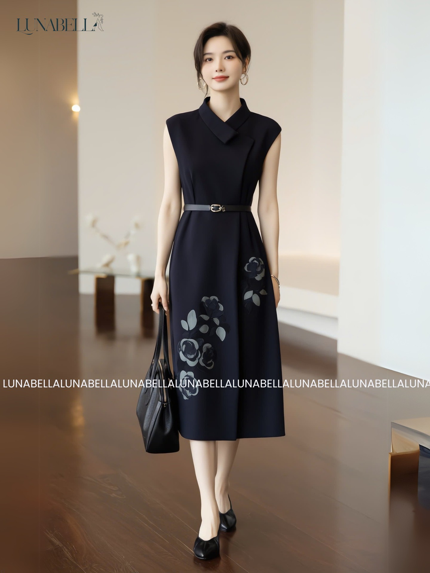 Đầm sát nách NEVA màu ĐEN