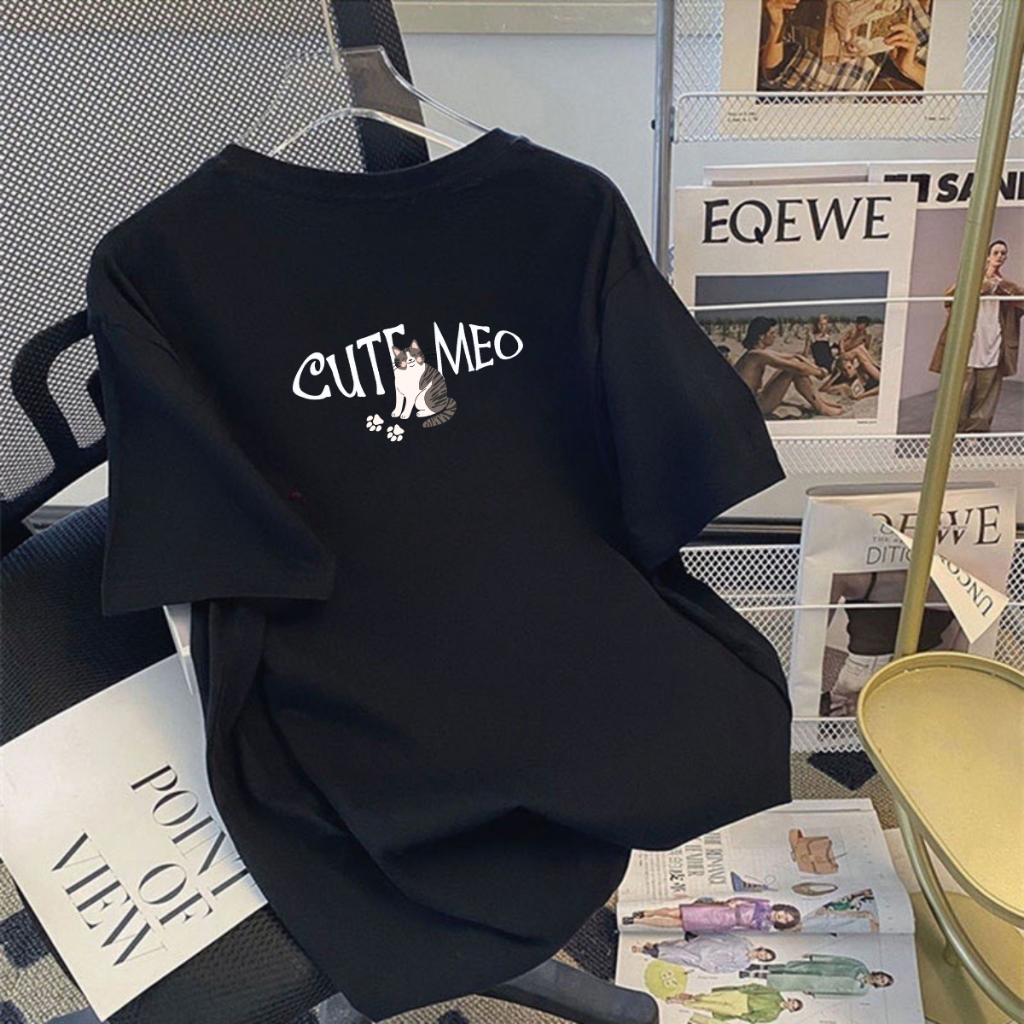 [Form Rộng] Áo thun nữ in hình Mèo Cute - LOZA RT7969_thumbnail_2