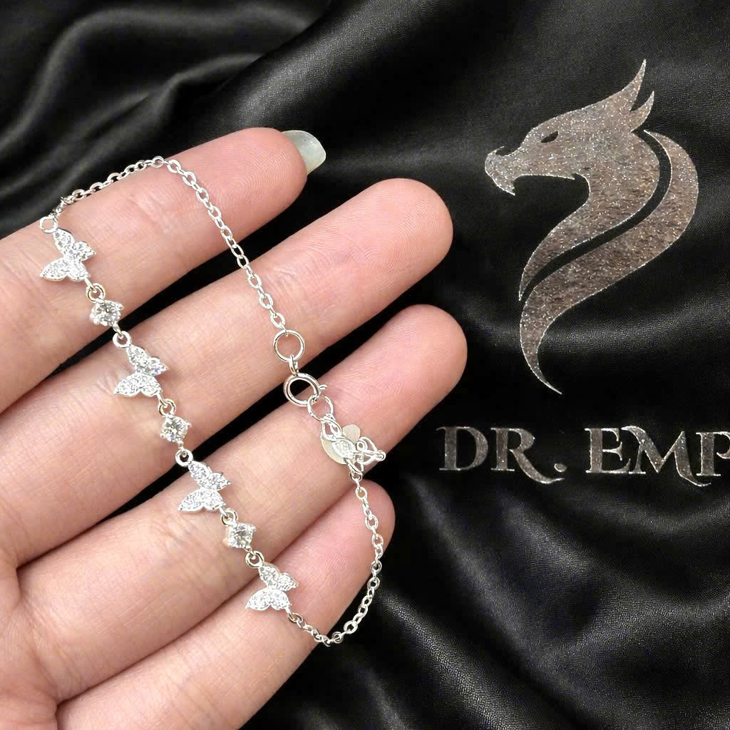 Vòng tay bạc xi kim bướm nối đá_thumbnail_2