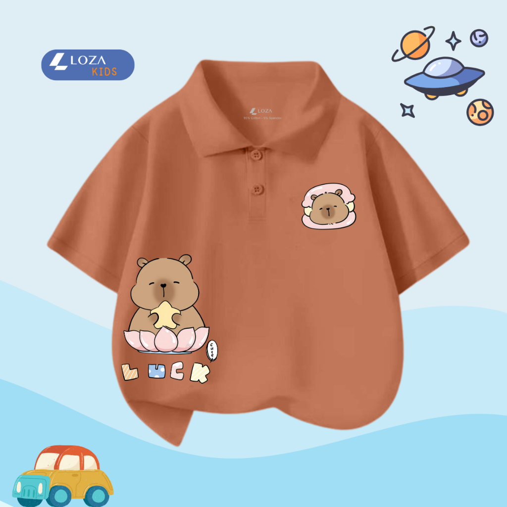 Áo polo bé trai in hình Capy Luck - Loza Kids PL3097_thumbnail_6