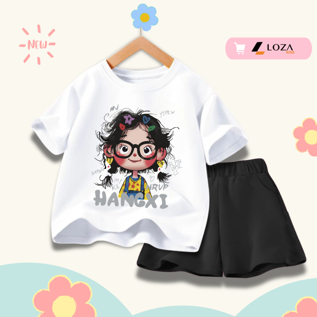 Bộ đồ bé gái in hình 'Cô gái hangxi' -  Loza Kids SB353_thumbnail_2