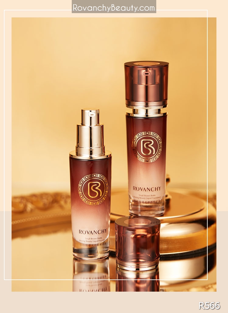 Kem nền R566 ROVANCHY Small Brown Bottle - Lớp nền mỏng nhẹ, che phủ tự nhiên, dưỡng ẩm tối ưu, 30g