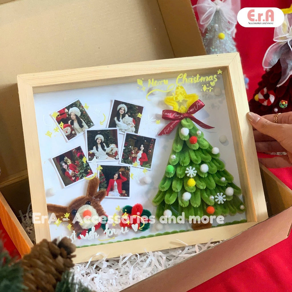 Khung ảnh, khung tranh in hình custom Cây thông Noel
