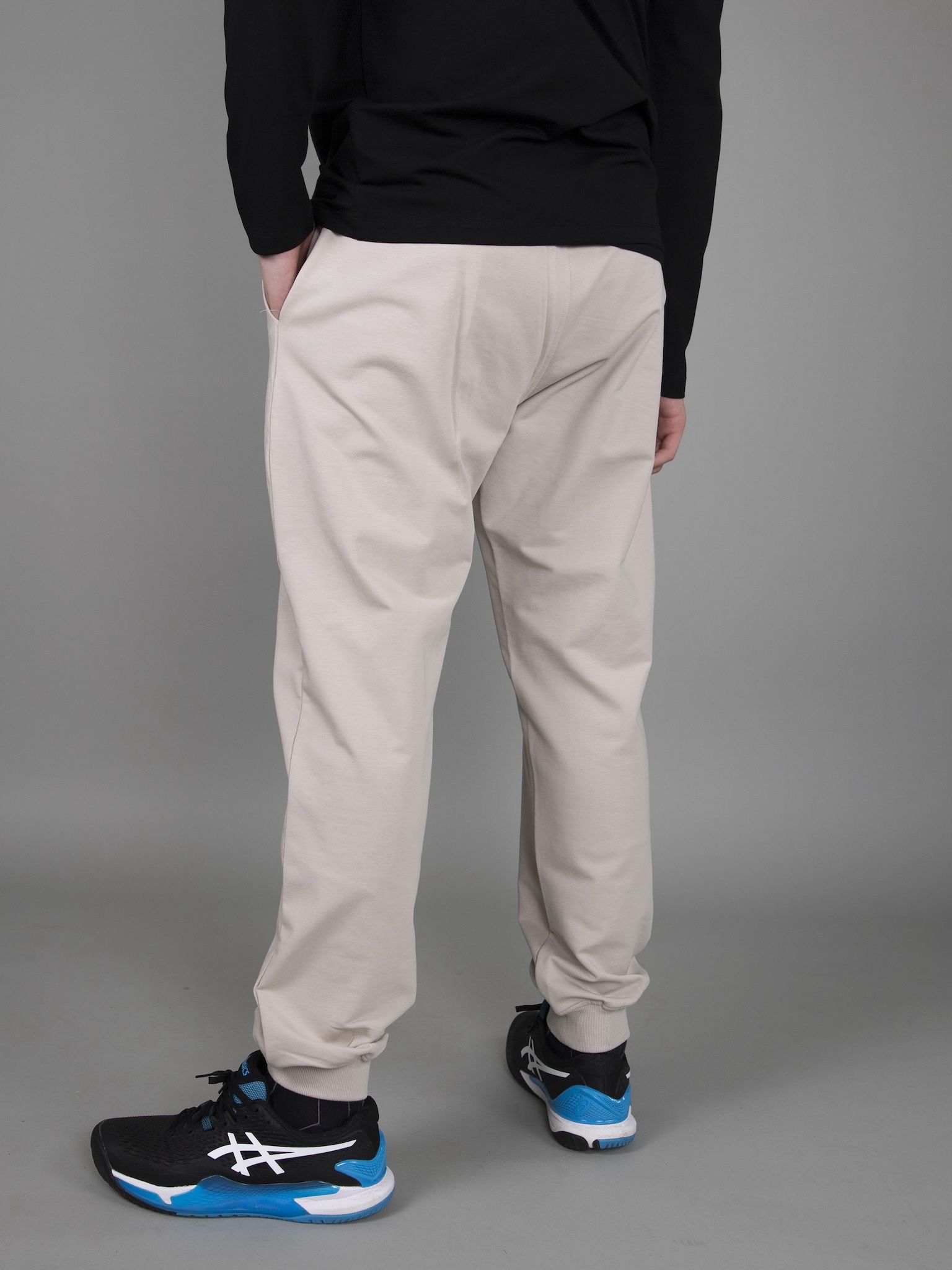 Quần nỉ màu be hàn quốc túi chéo in hình_thumbnail_2