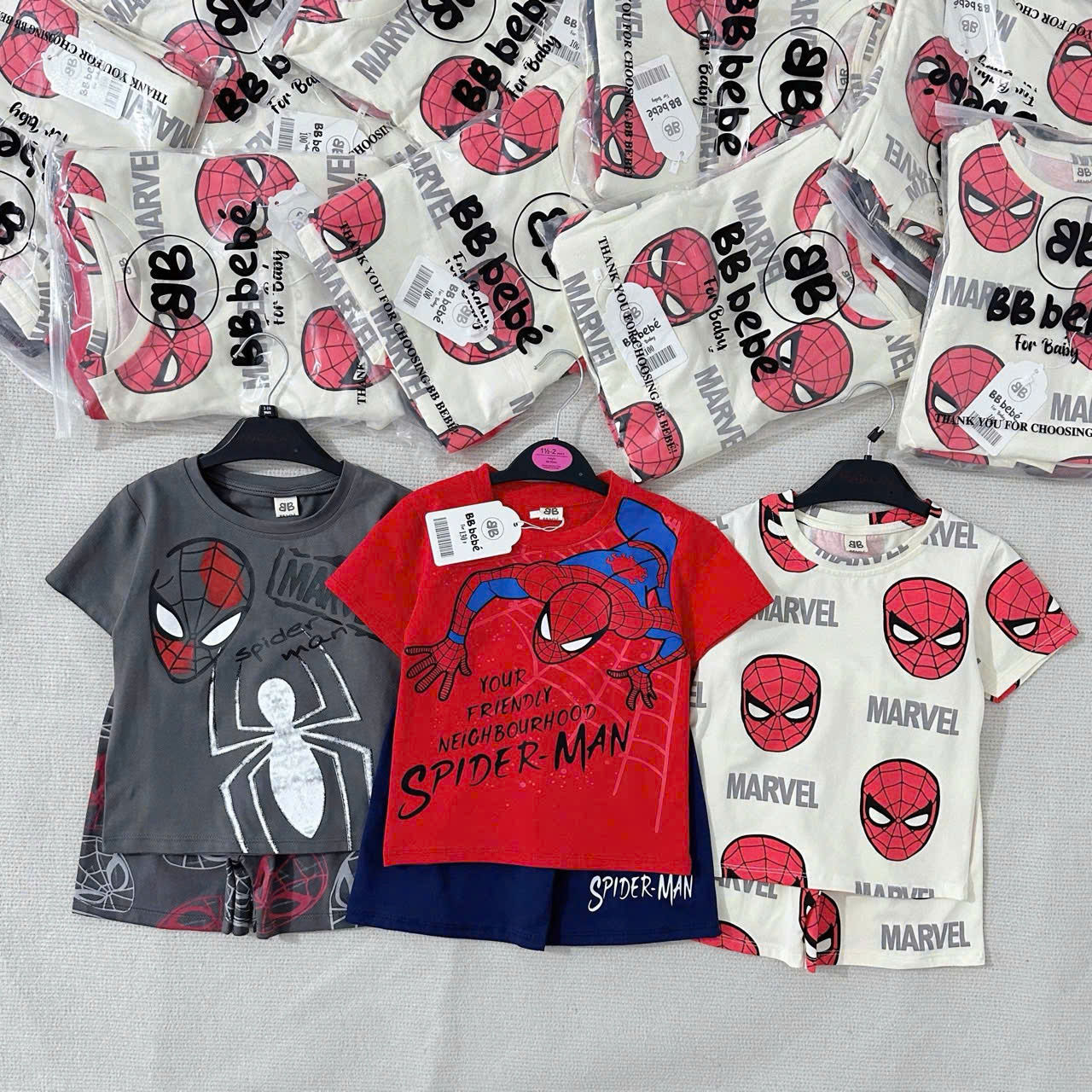 E84 SET 3 BỘ CỘC MẶT NHỆN MARVEL- A100.81