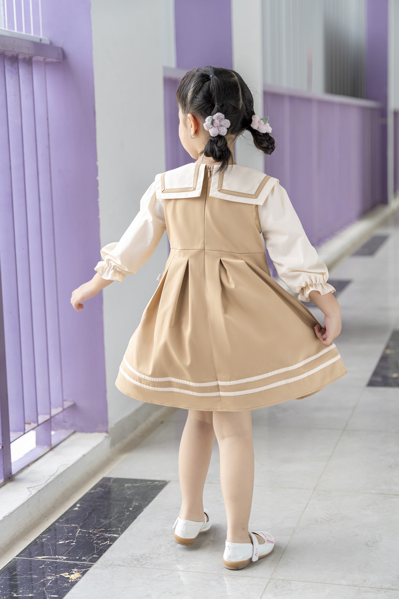 [ Outfit học đường ]Váy đi học cổ thủy thủ nơ cổ_thumbnail_1