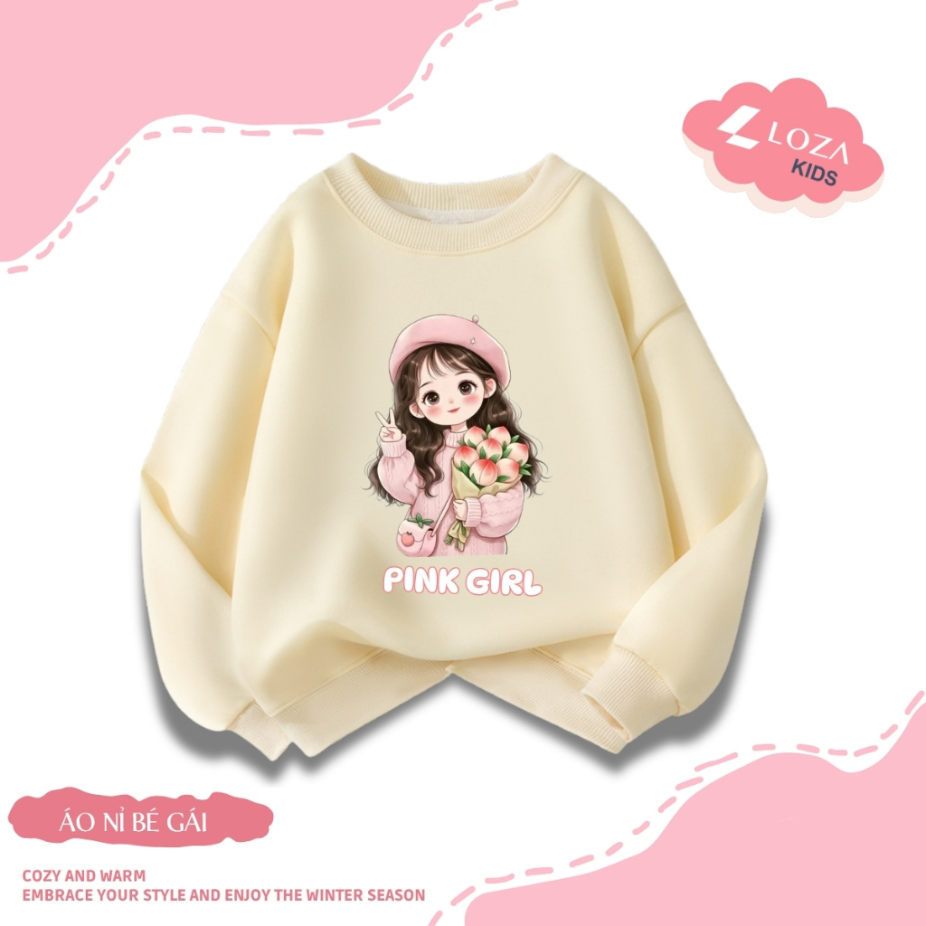 Áo sweater bé gái in hình bé gái Hot trend - Loza Kids IN005_thumbnail_11