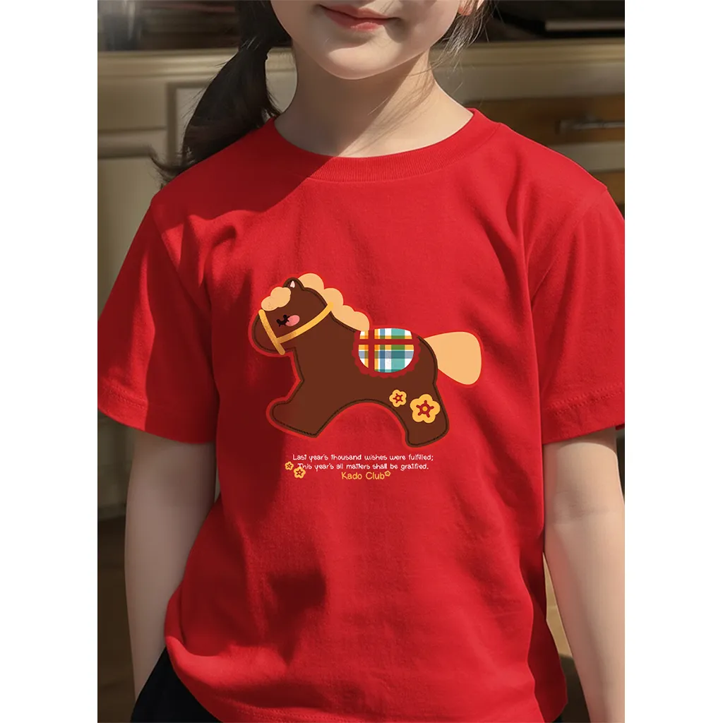 Áo thun form rộng bé gái Kado vải cotton thoáng mát mềm mại Ngựa gỗ đáng yêu 2906_thumbnail_9