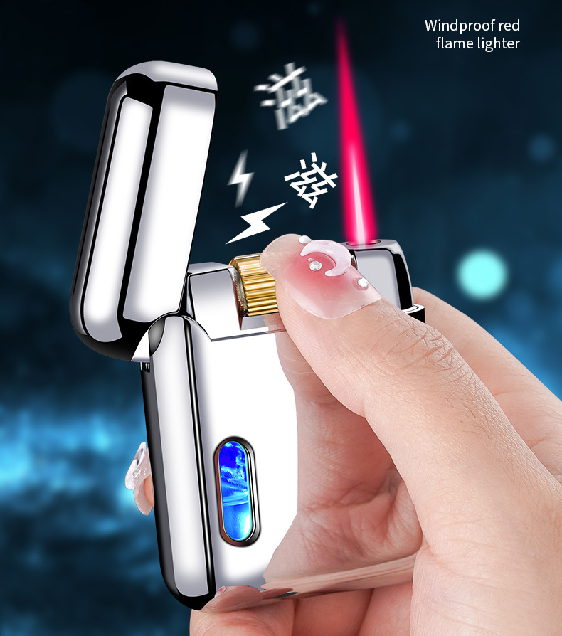 Bật lửa gas bạc bóng sạc điện M902_thumbnail_1