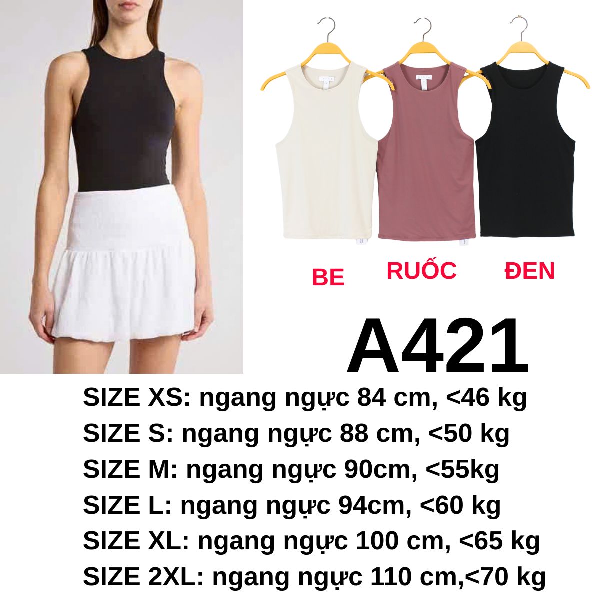 A421 Áo 3 lỗ