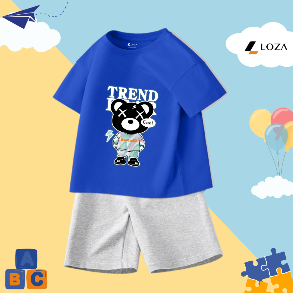 Bộ đồ bé trai in hình Gấu Trend - Loza SB294_thumbnail_2