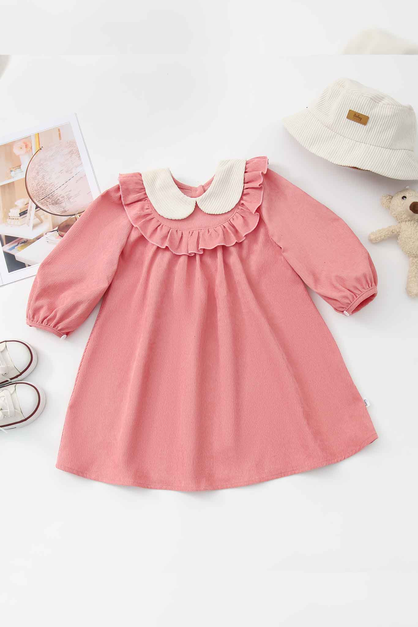 Váy nhung cổ phối can bèo_thumbnail_4