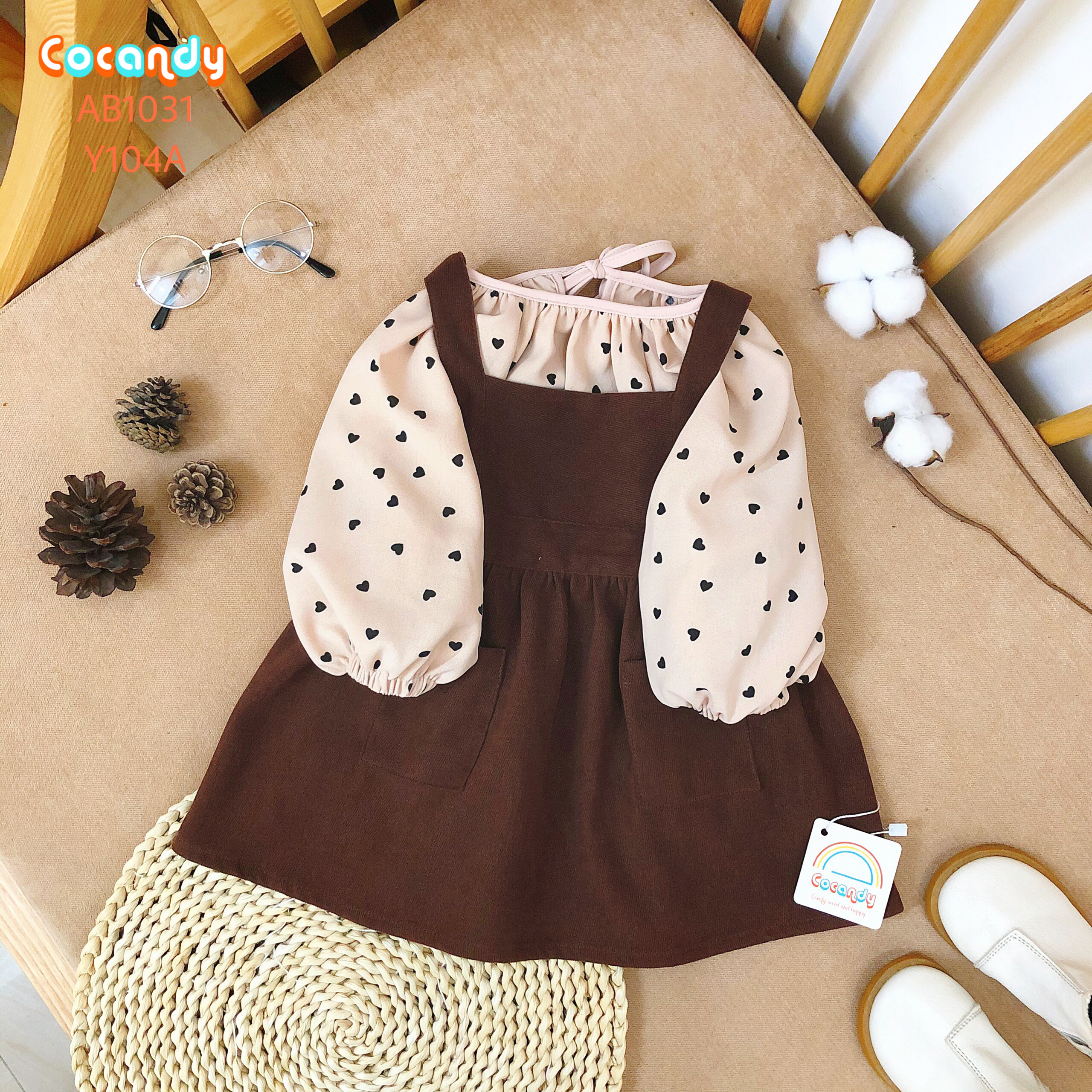 Yếm váy nhung NÂU