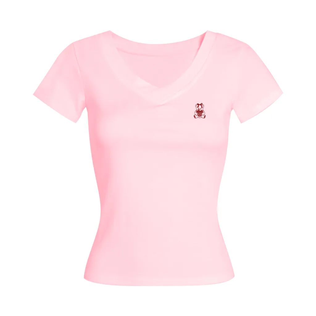 Áo thun ôm body cổ tim Miucho vải visco mềm mại thoáng mát cổ tròn nhiều màu đủ size in artwork 2721_thumbnail_13