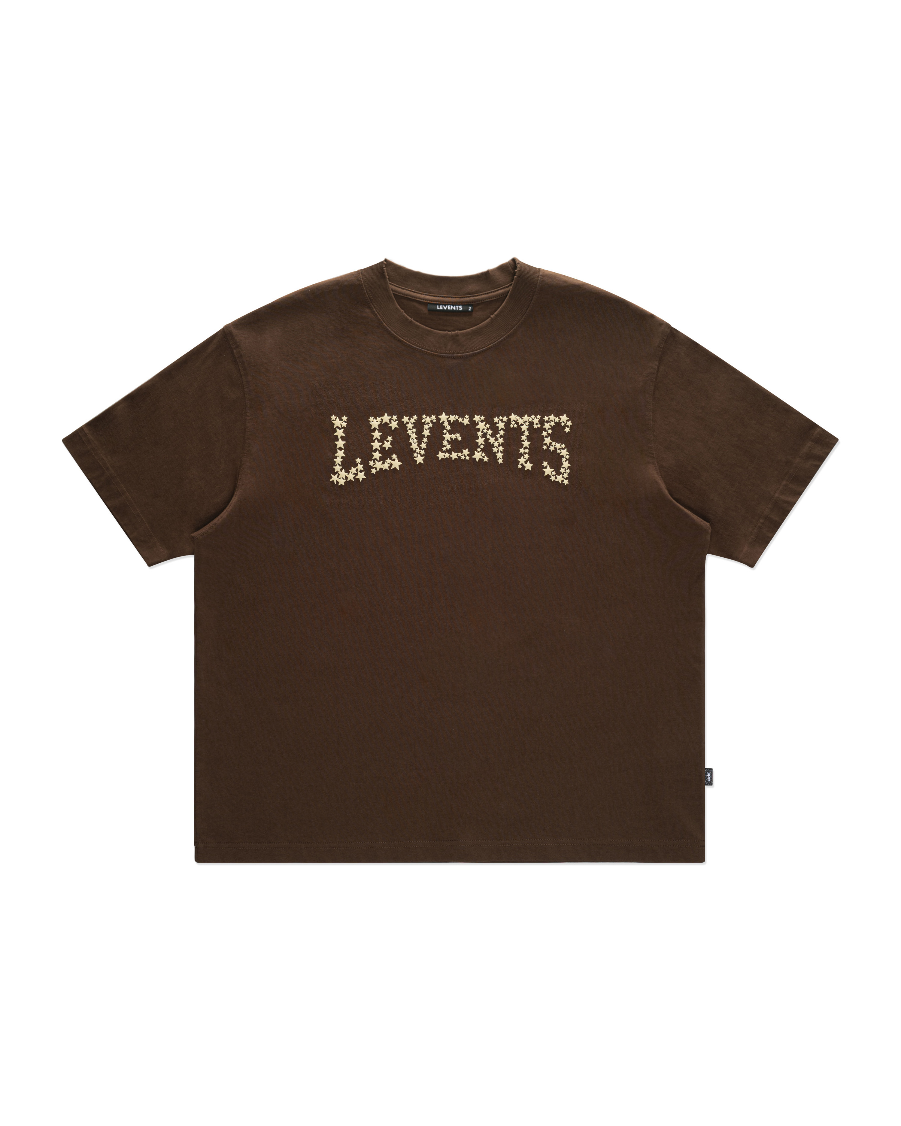 Levents® Puffed Stars Logo Semi-Oversized Tee/ Brown