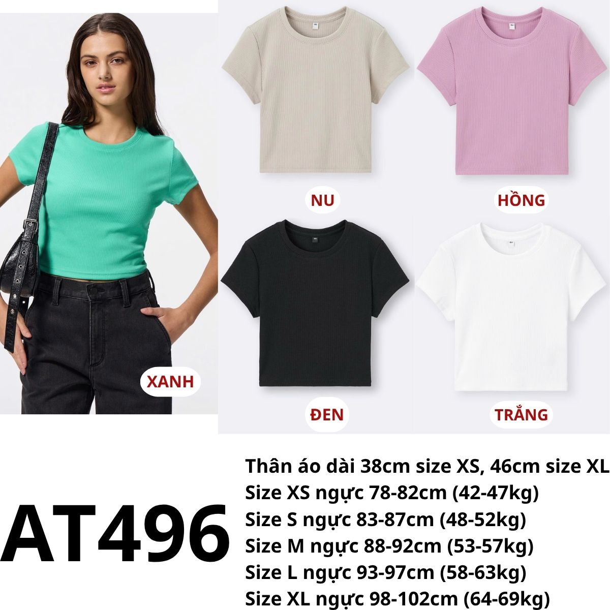 AT496 ÁO THUN GU CROP