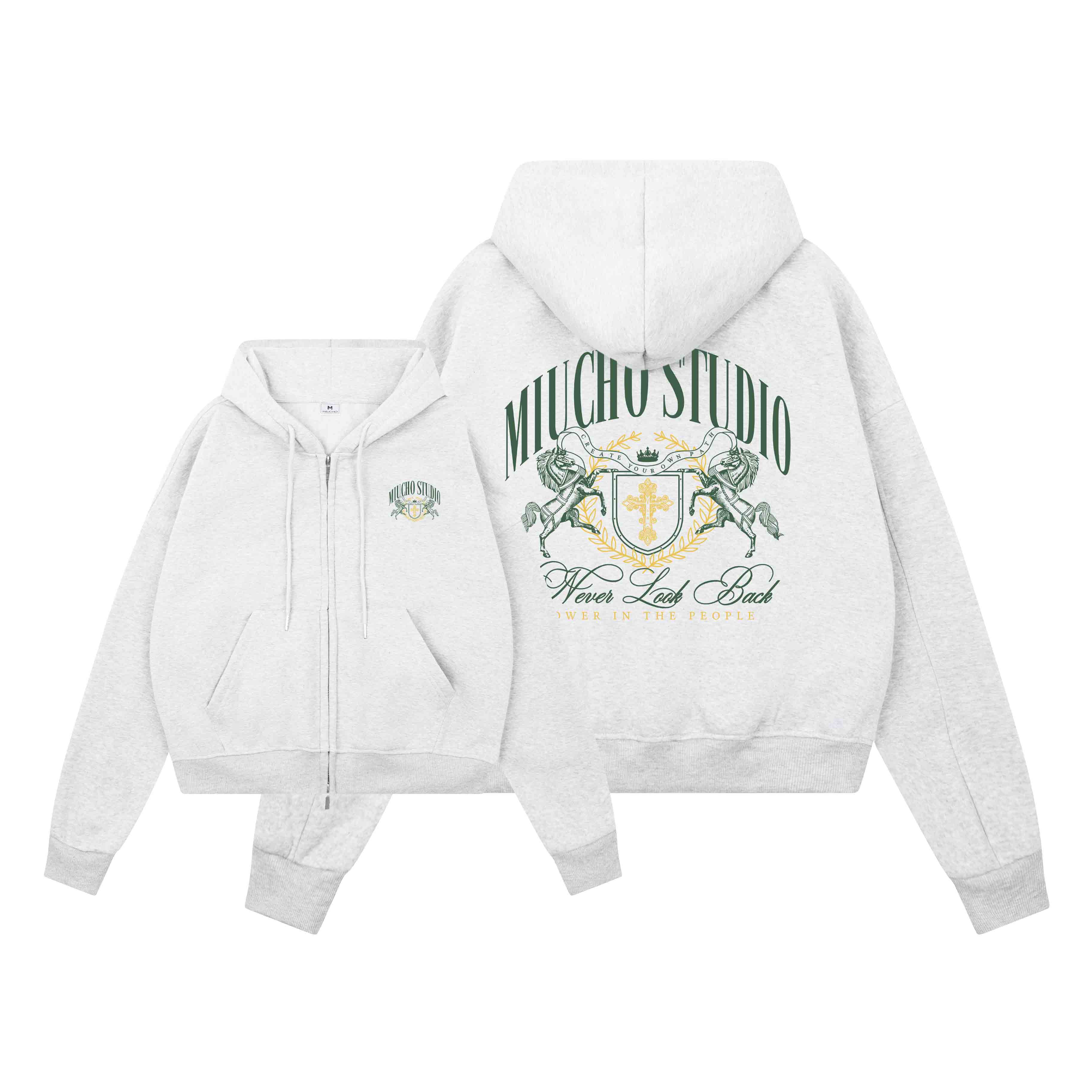 Áo hoodie zip form boxy Miucho Studio 2582 trẻ trung năng động vải nỉ 2 da mềm mại in mix_thumbnail_0