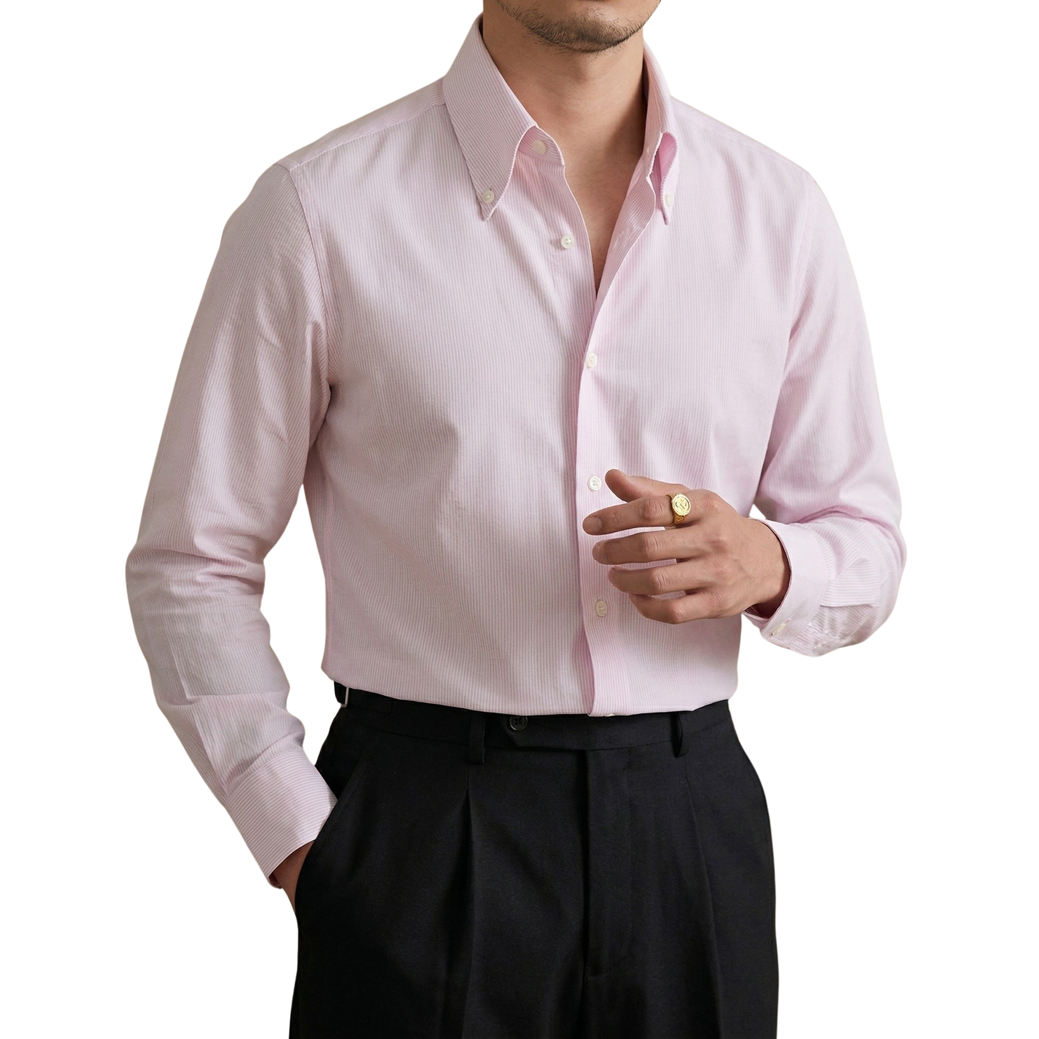 Áo Sơ Mi Sọc Cổ Point