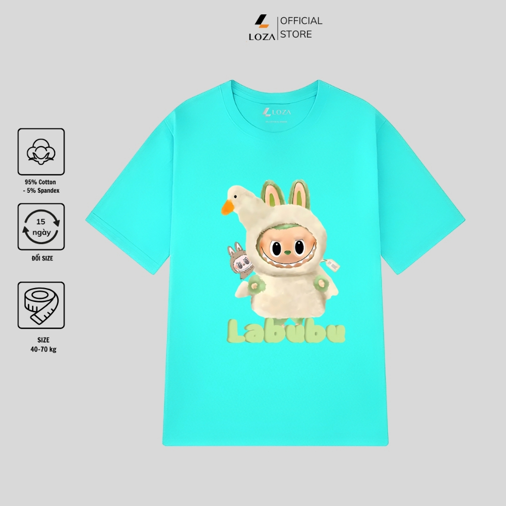 [Form Rộng] Áo thun nữ in hình Labubu nhiều mẫu - Áo phông nữ dáng rộng Loza - G0195_thumbnail_1