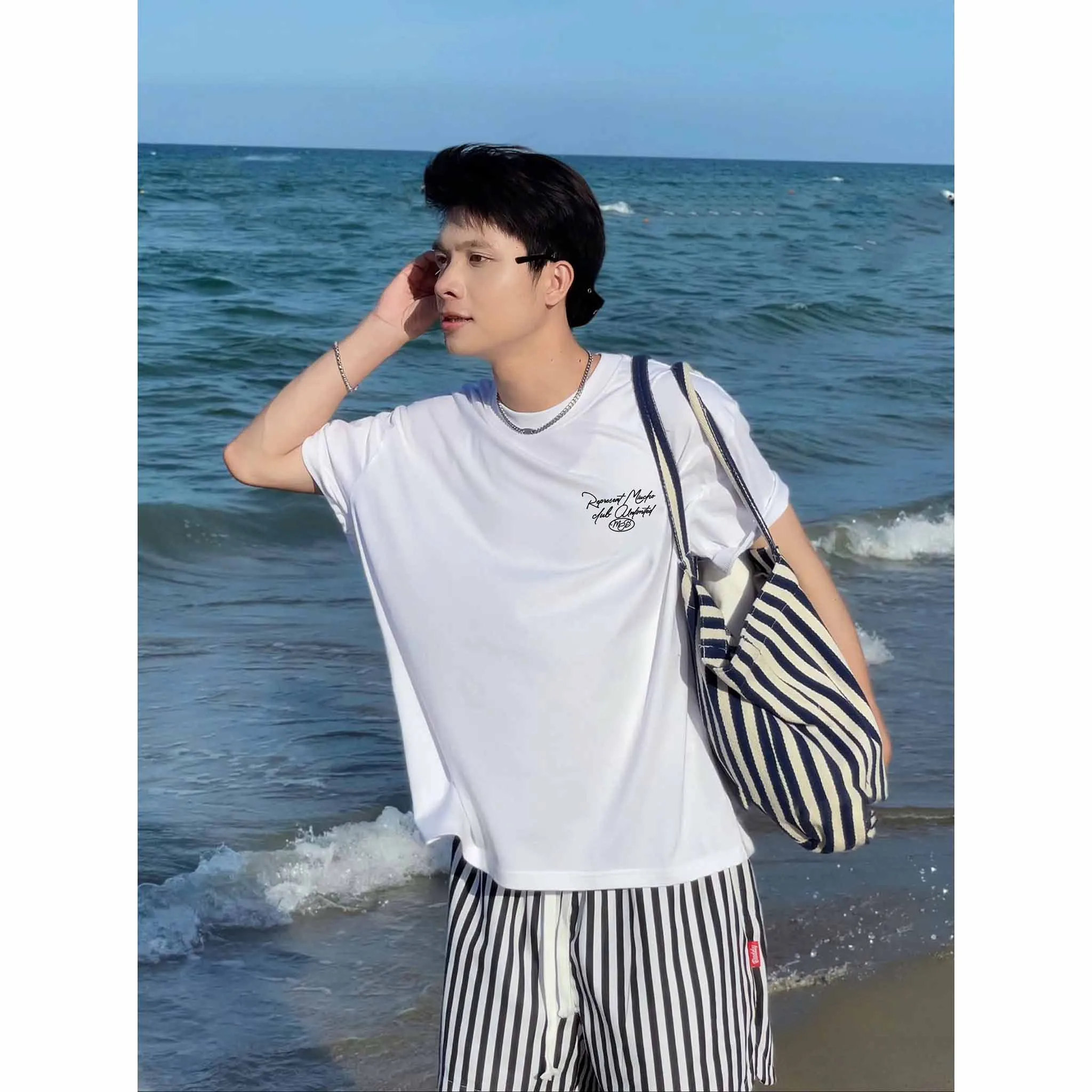 Áo thun boxy nhiều màu đủ size 2567 Miucho vải cotton thoáng mát tay ngắn cổ tròn in typography_thumbnail_4