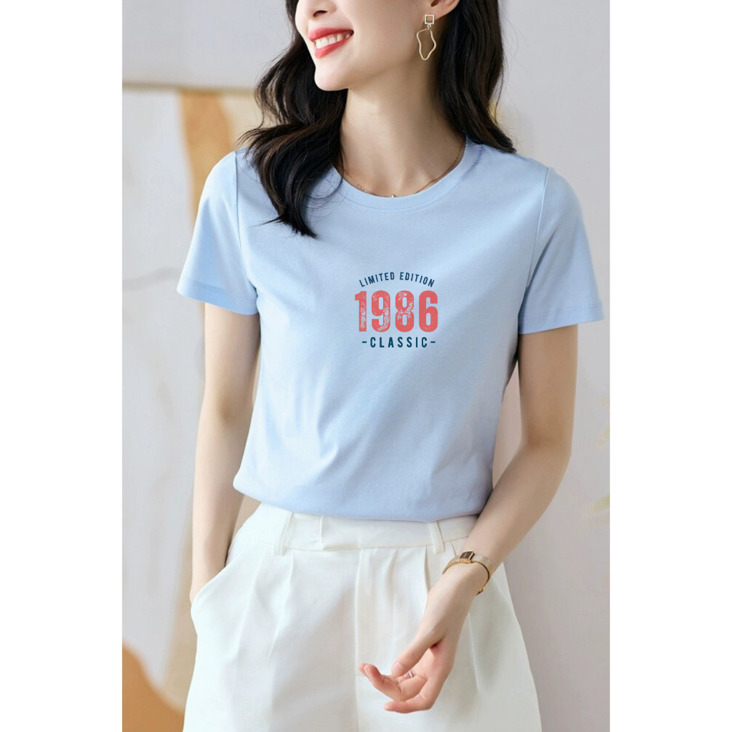 [Form Vừa] Áo phông nữ dáng vừa classic style 1986 - LOZA VT7060_thumbnail_3