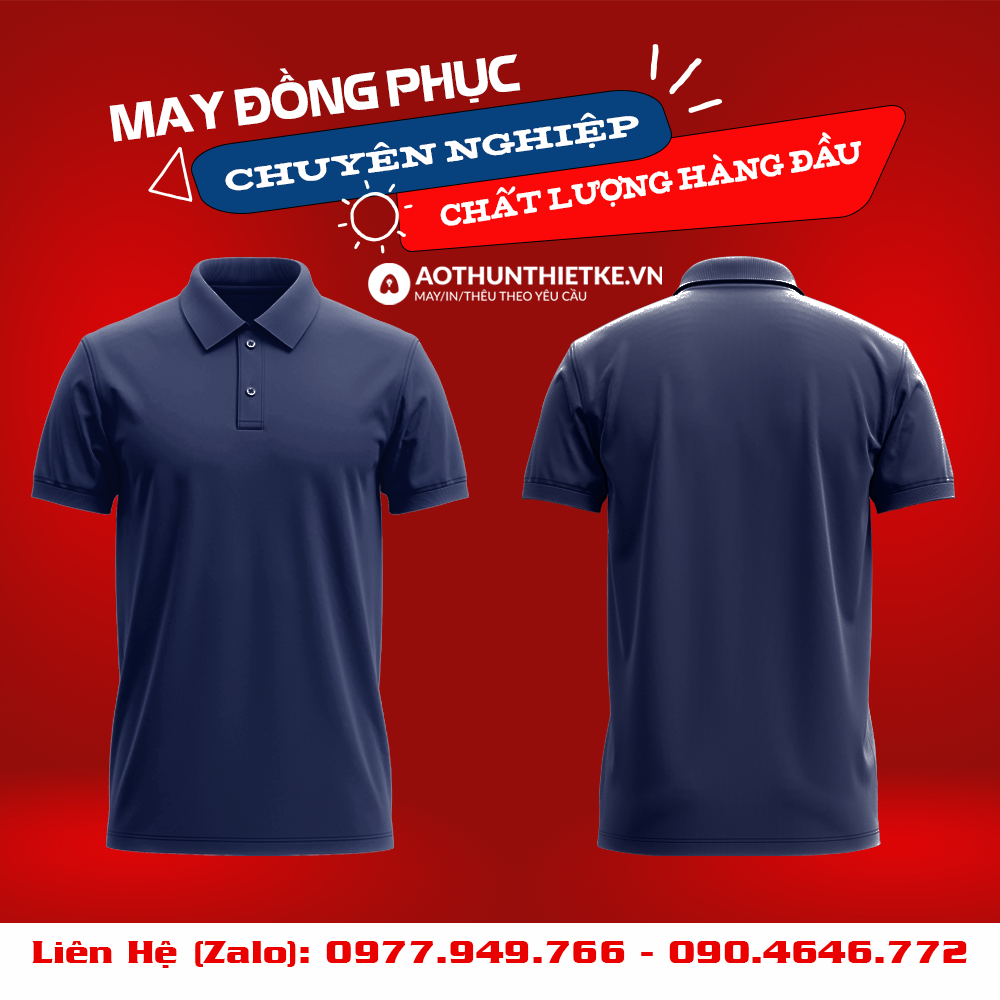 Áo Đồng Phục Polo Basic Xanh Navy_thumbnail_0