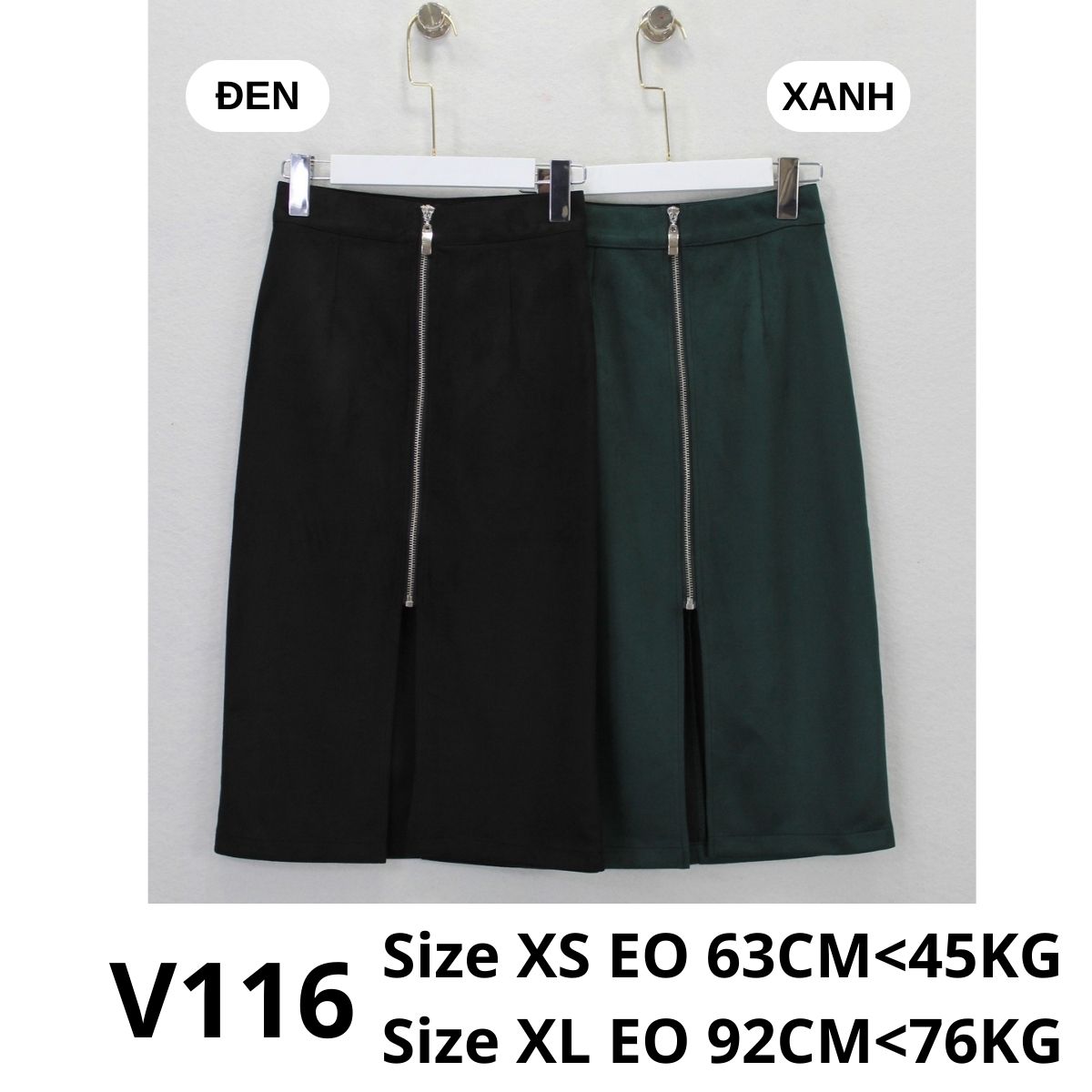 V116- Chân váy da lộn Gloria