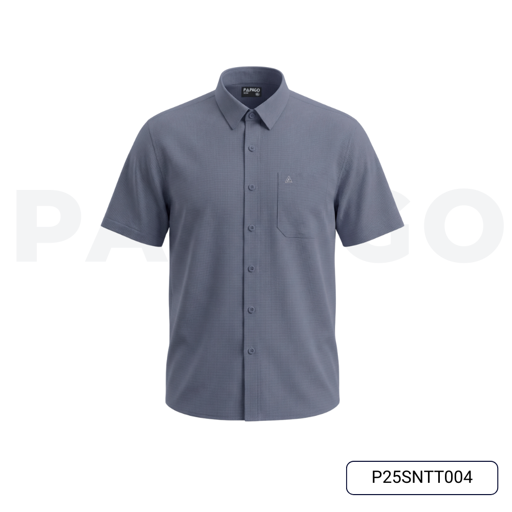 Áo sơ mi nam Trung niên thêu logo PAPAGO tay ngắn lai ngang - P25SNTT004_thumbnail_10