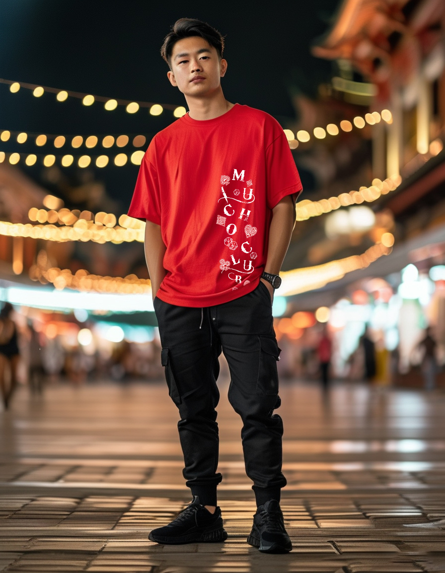 Áo phông tết form rộng cổ tròn vải cotton 4c co giãn thoáng mát 1828 Miucho Iconic in mix_thumbnail_5