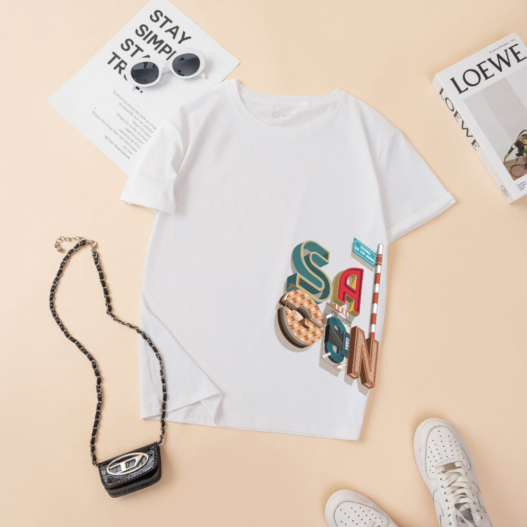 [Form rộng] Áo thun Du Lịch Sài Gòn 2025 - Áo phông nữ thời trang Loza G309_thumbnail_1