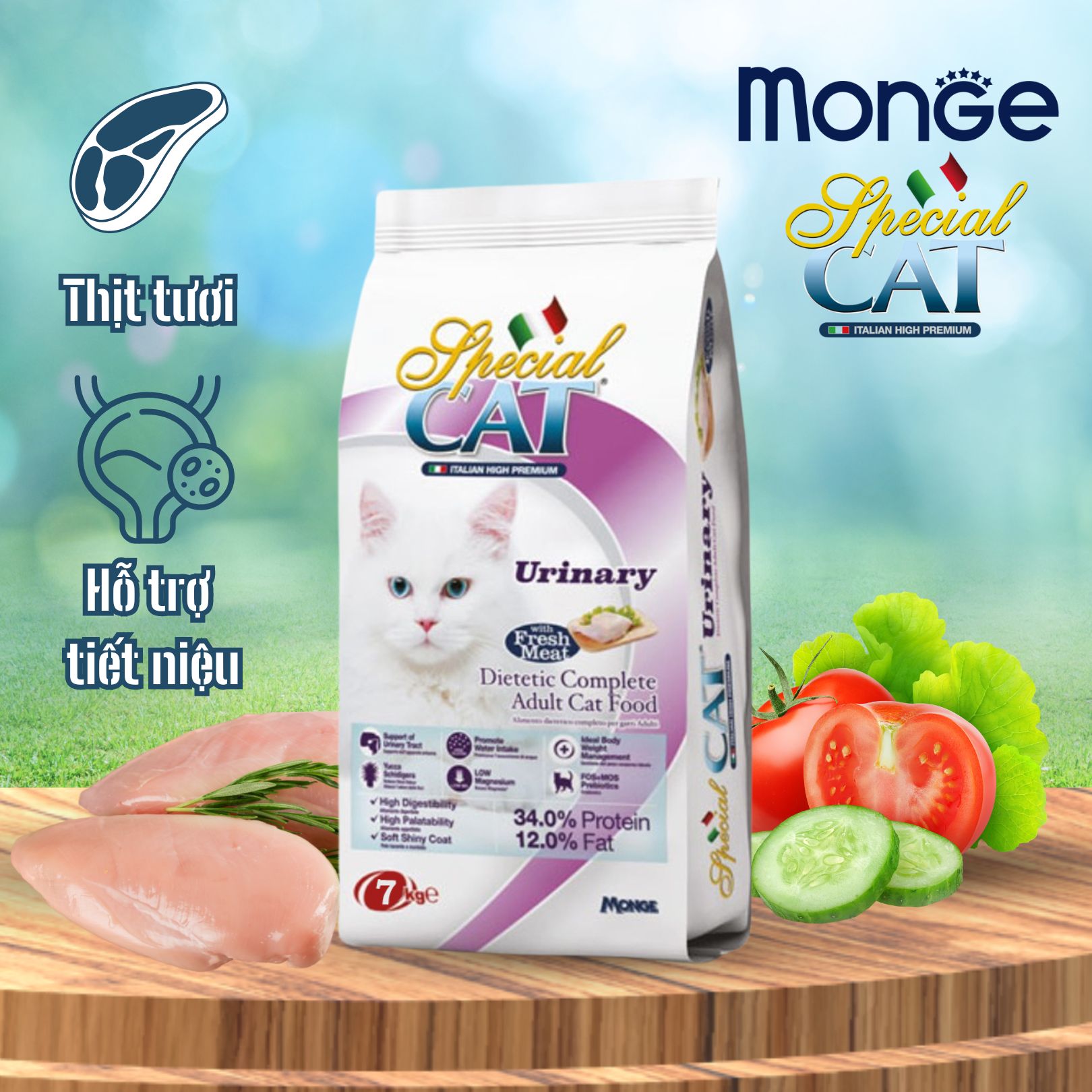 Thức ăn cho mèo Monge SPECIAL CAT Adult Urinary with Chicken 1.5kg_thumbnail_1