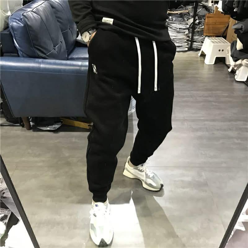 Quần Nỉ Jogger Nam dày dặn, cao cấp, co giãn cạp chun bo gấu - QN105