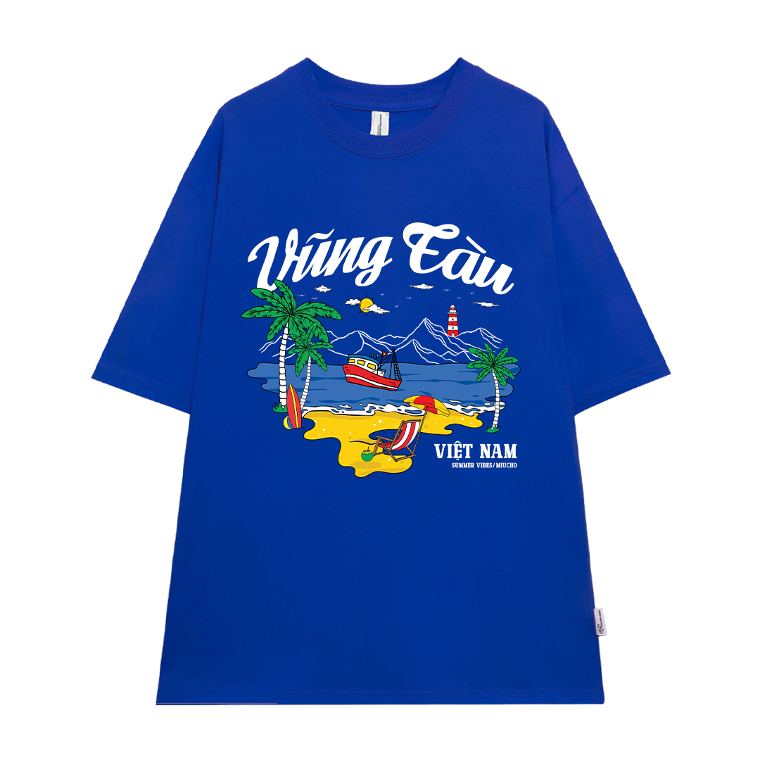 Áo thun du lịch Vũng Tàu ATD1259 Miucho vải cotton thoáng mát in mix_thumbnail_16