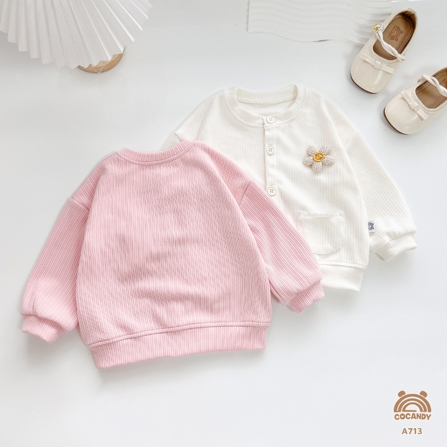 Áo cadigan HỒNG 2 túi viền ren_thumbnail_4