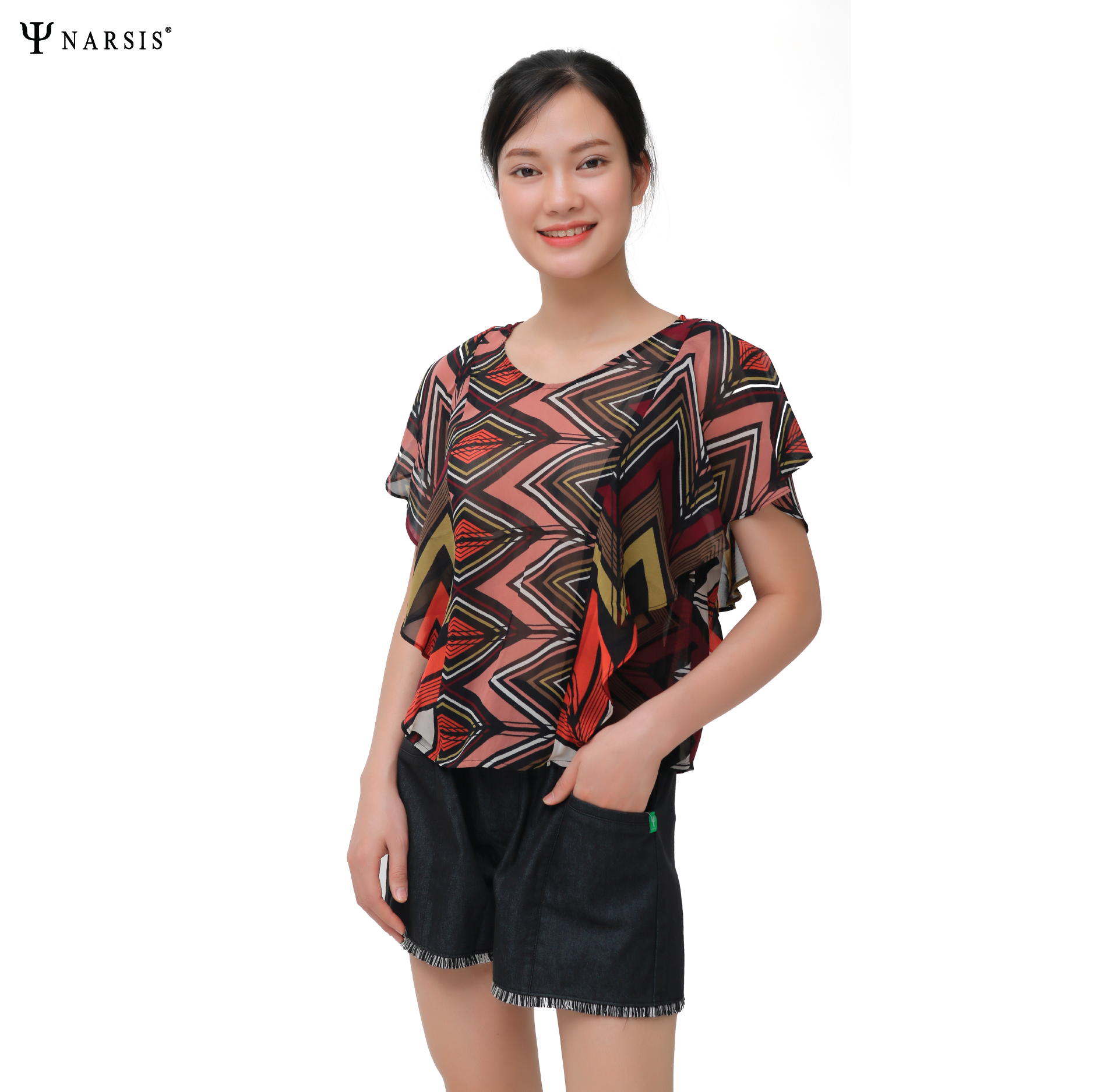 ÁO HÈ NỮ THIẾT KẾ - HỌA TIẾT L9013 L9012 NARSIS CHẤT LIỆU THOÁNG MÁT, DỄ CHỊU, THOẢI MÁI CẢ NGÀY,..._thumbnail_3