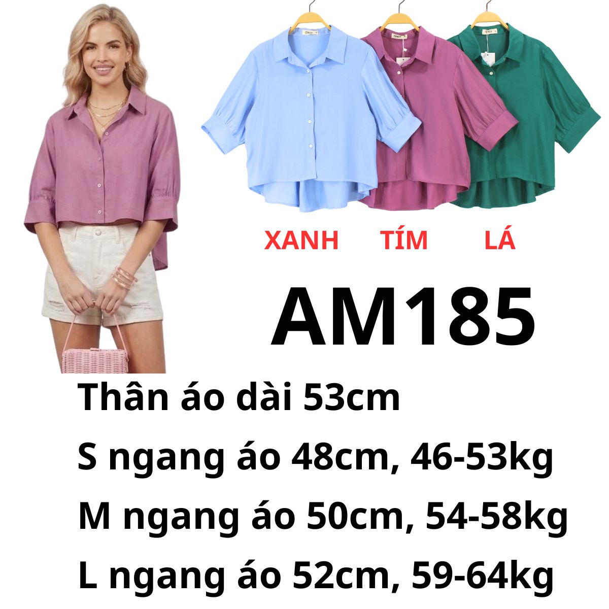AM185- ÁO SƠ MI KIỂU