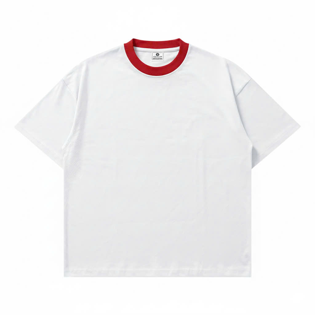 Áo thun boxy trơn phối cổ mix màu Miucho vải dày dặn thoáng mát ATT00069_thumbnail_0