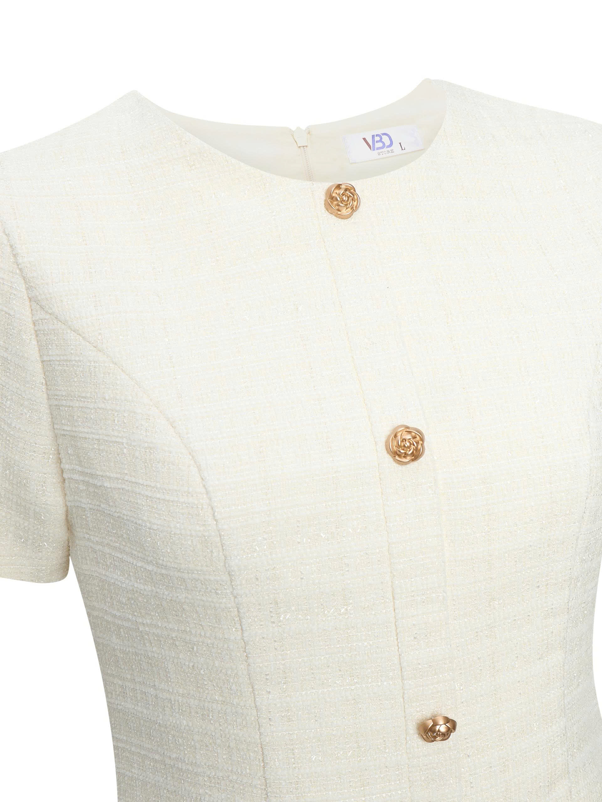 BIGSZE NỮ - Đầm dáng A phối nút V-DA213_thumbnail_6