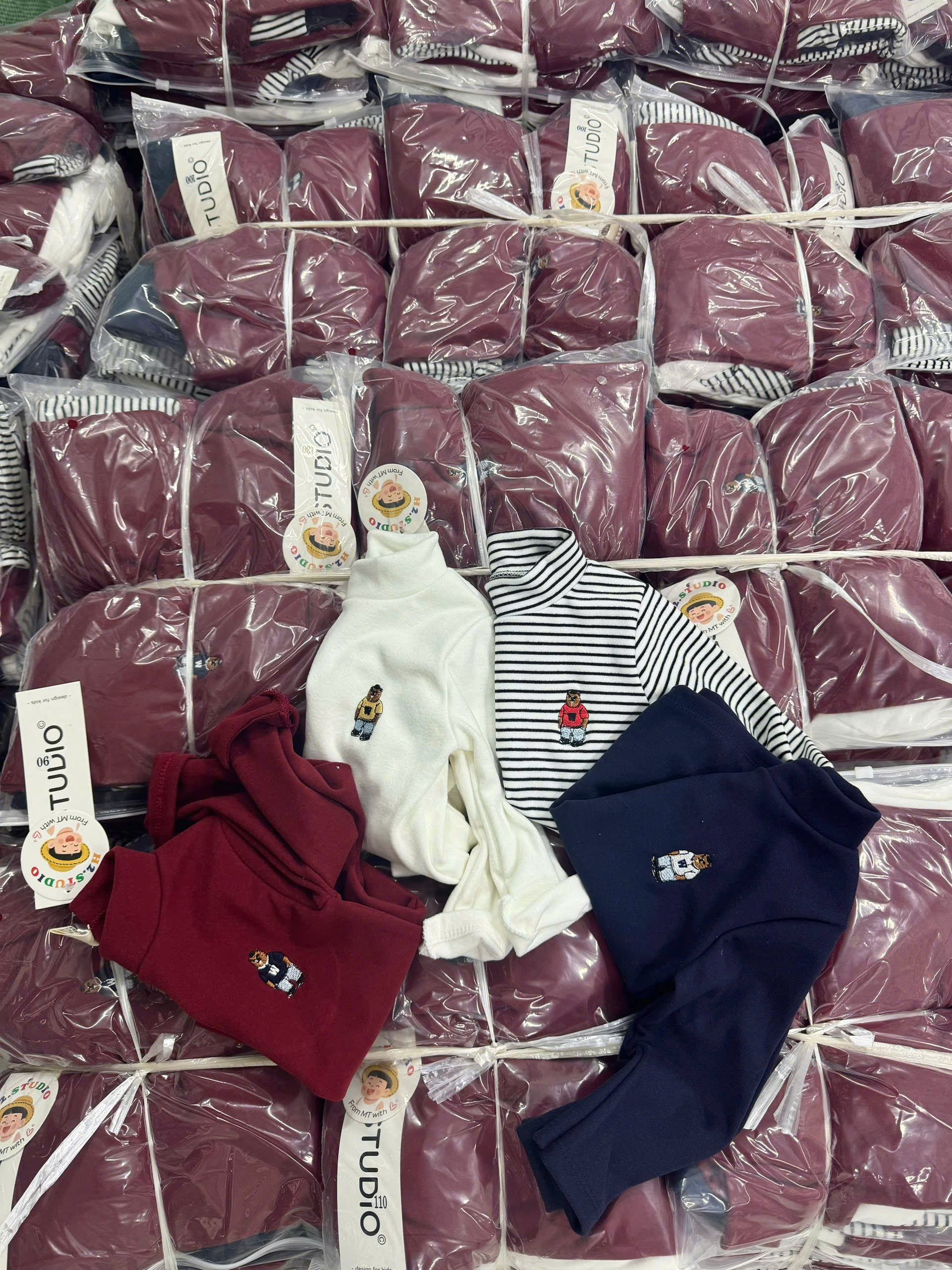 Q69 SET 4 ÁO HÌNH GẤU CỔ 3 PHÂN- A106.251