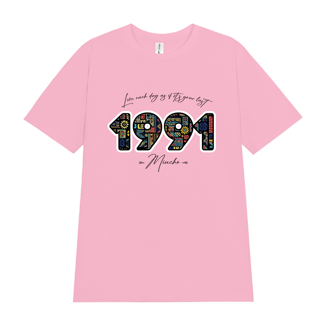 Áo thun nữ in năm sinh 1991 form vừa regular vải cotton 4c thoáng mát ARD1778 Miucho Chic in mix_thumbnail_9