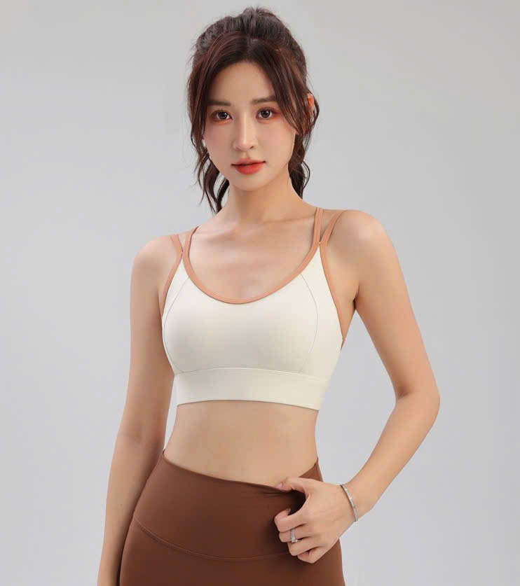 Áo Lót Thể Thao Tập Gym Yoga Nữ Yumiisport Áo Bra Hai Dây Cài Khoá Phối Màu Nâng Ngực Không Gọng Vải Co Giãn Sẵn Mút_thumbnail_16
