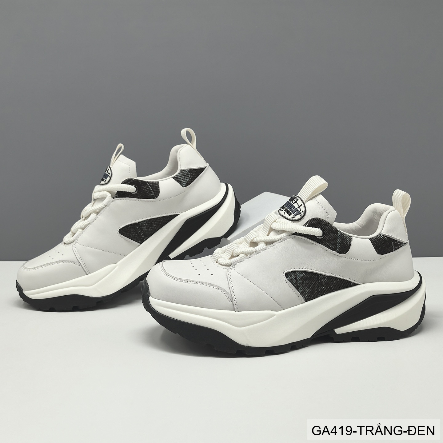 GA419 - Giày Sneaker Nam Đế Dày Tăng Chiều Cao Phong Cách Casual Thể Thao