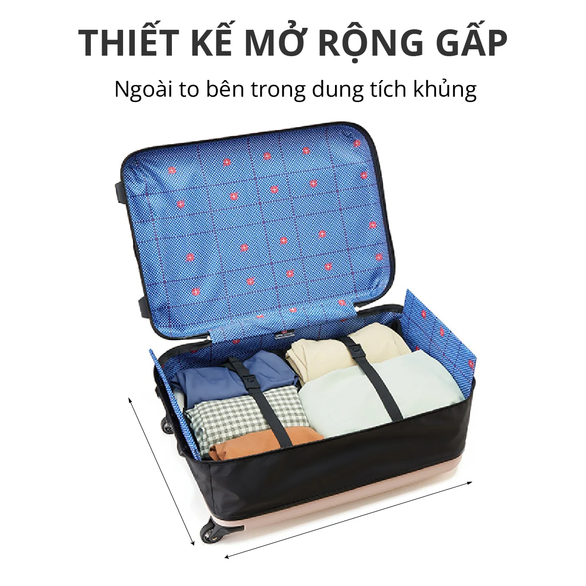Vali du lịch xếp gọn tiết kiệm không gian Kachi MK355/MK356 size 20