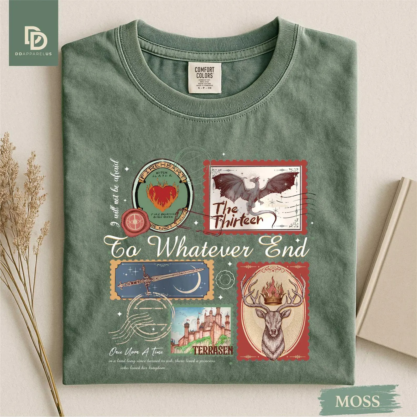 Soft Graphic Tee with Bookish Stamp Design_thumbnail_3