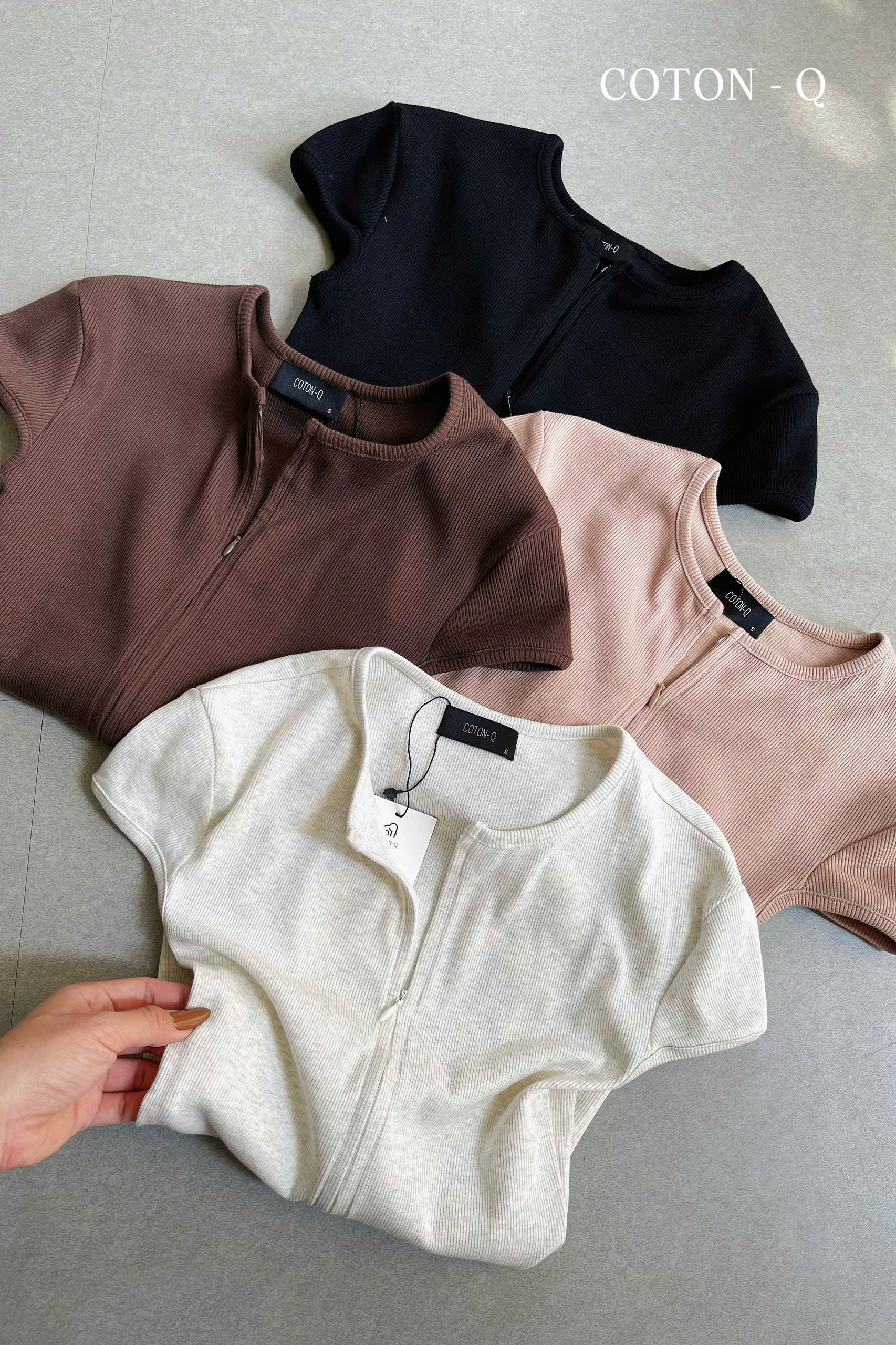 Set 2 áo thun gân khóa kéo ( NGẪU NHIÊN )_thumbnail_8