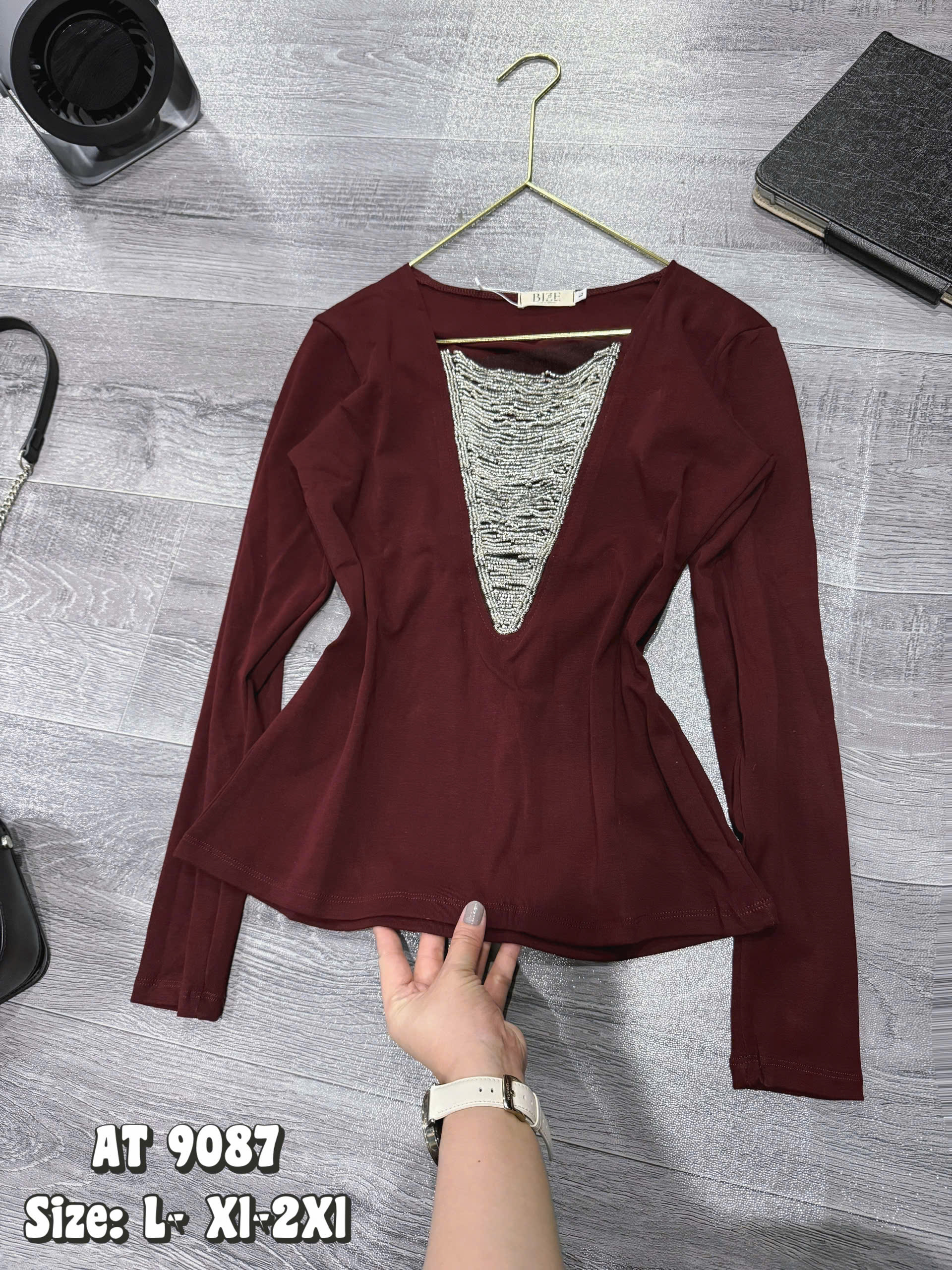 BIGSIZE- Áo thun tay dài phối cườm T-AT9087_thumbnail_9